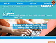 Tablet Screenshot of isliplibrary.org